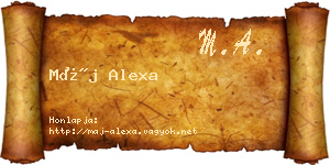 Máj Alexa névjegykártya